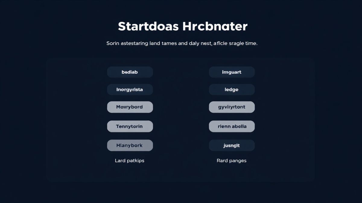 AI-powered brand name generator showing unique startup name suggestions