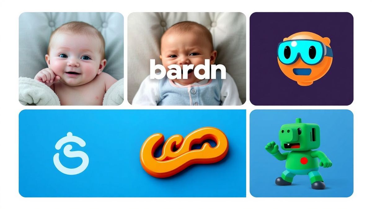 collage showing different use cases like a baby, a brand logo, and a video game character collage showing different use cases like a baby, a brand logo, and a video game character