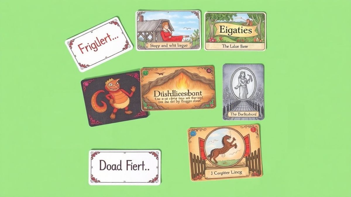 collection of unique story name cards