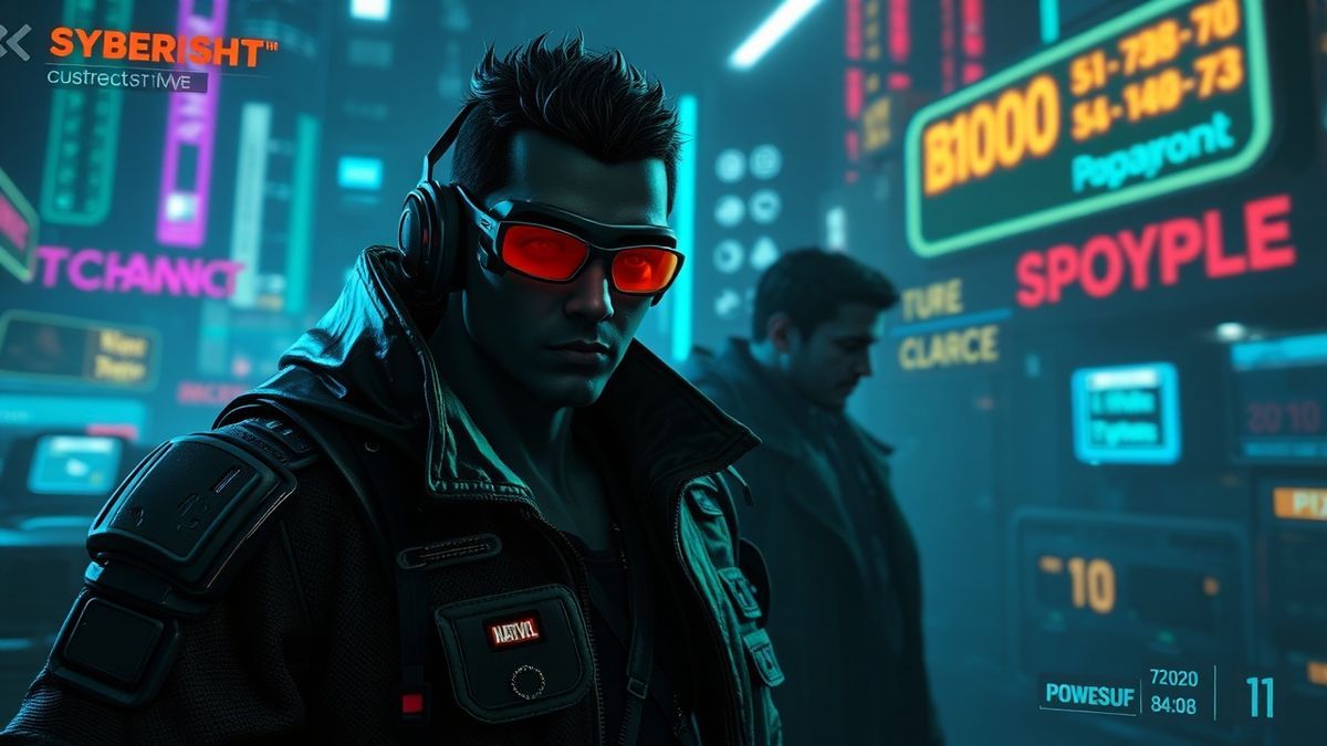 cyberpunk character names in a video game interface