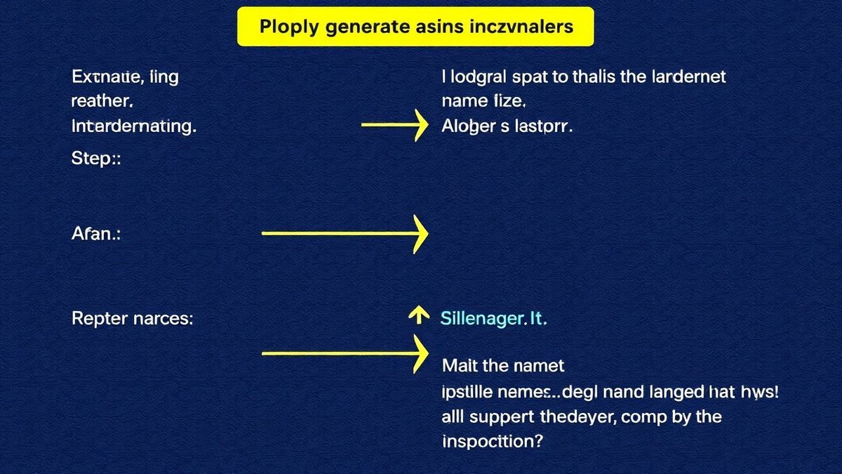 Step by step guide showing how to generate names using an AI tool Step by step guide showing how to generate names using an AI tool