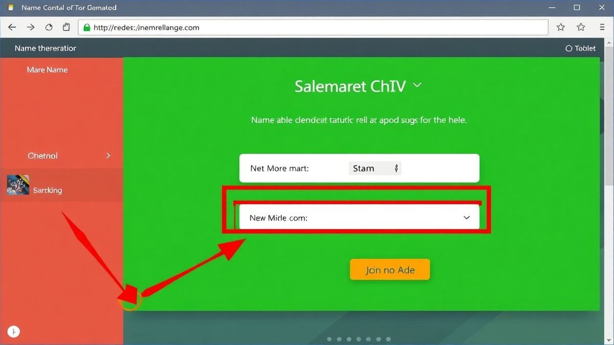step by step name generation tutorial on mobile and desktop