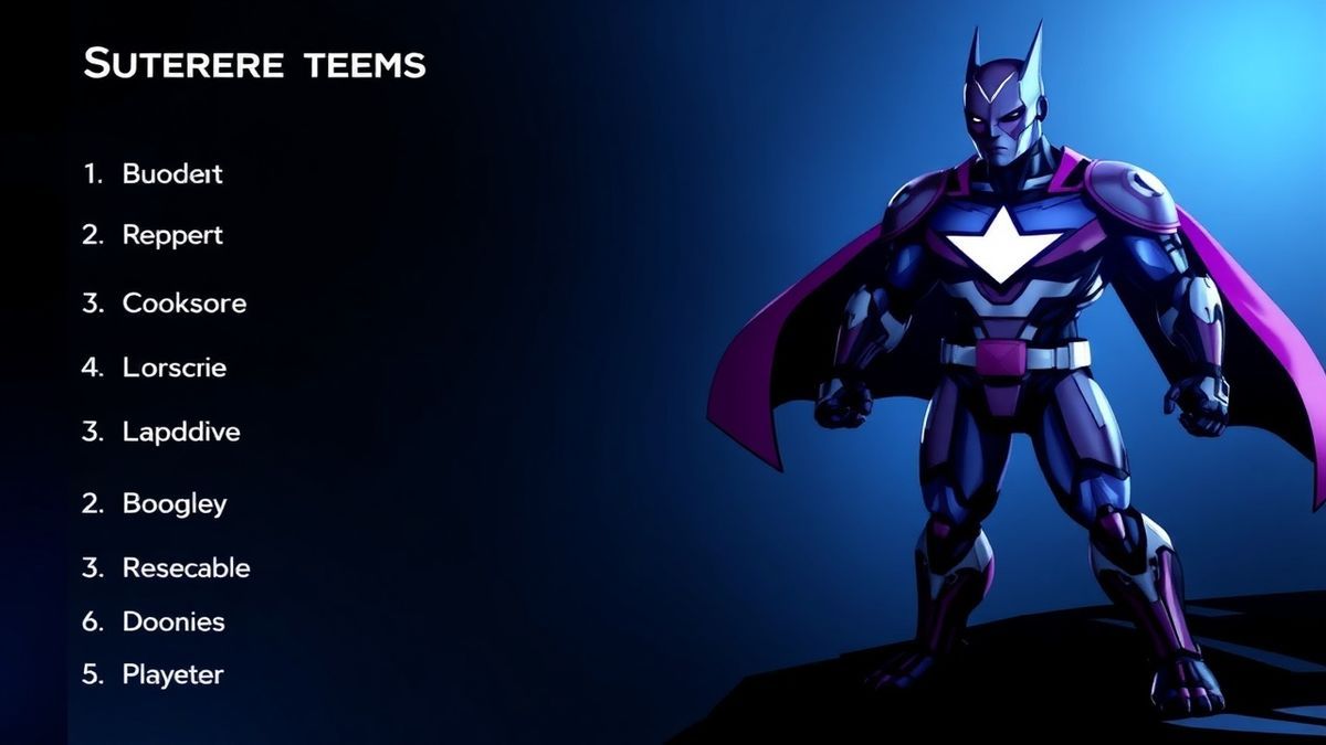 ai generated superhero team names list interface